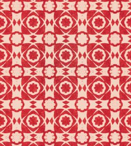 Aegean Tiles Wallpaper by MINDTHEGAP Red