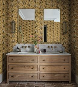 Afrika Damask Wallpaper by Cole & Son Onyx & Citrine