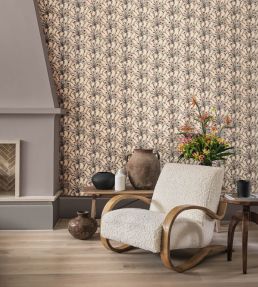 Afrika Damask Wallpaper by Cole & Son Sandstone & Ruby