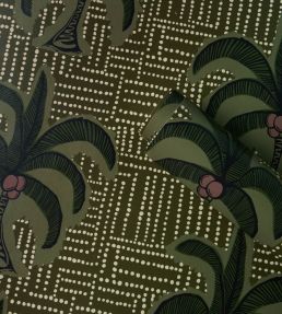 Agua De Coco Wallpaper by Schumacher Palm Tree Green