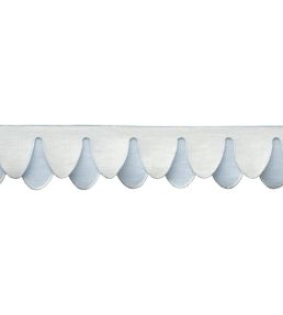 Ainsley Scalloped Border Trimming by Samuel & Sons Ice Blue