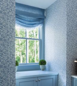 Ainsley Scalloped Border Trimming by Samuel & Sons Ice Blue