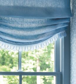 Ainsley Scalloped Border Trimming by Samuel & Sons Ice Blue