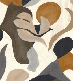 Air De Fete Fabric by Casamance Noir/Tabac