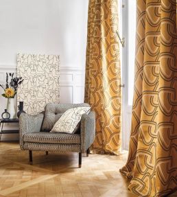 Passerelle Fabric by Camengo Black & White