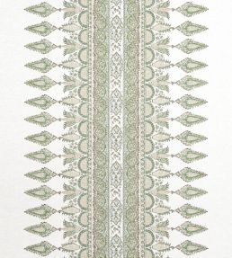 Akola Stripe Fabric by Thibaut Green