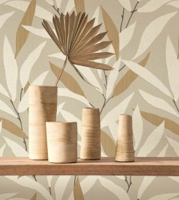 Alba Wallpaper by Casadeco Beige lin