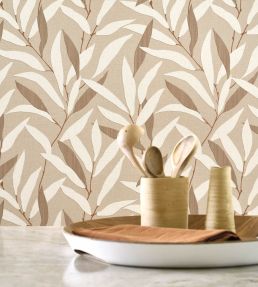 Alba Wallpaper by Casadeco Cappucino