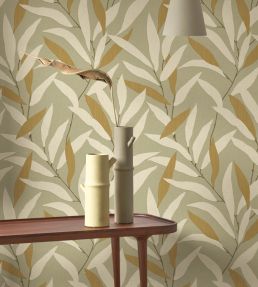 Alba Wallpaper by Casadeco Vert sauge