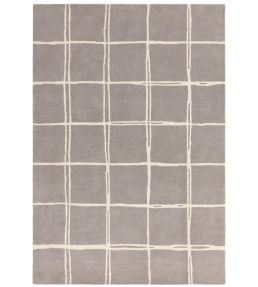 Asiatic Albany Grid rug Grey ALBA080150GREY Grey