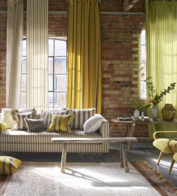 Albemarle Stripe Fabric by Designers Guild Lime