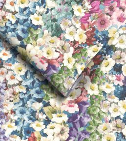 Alcea Wallpaper by Woodchip & Magnolia Electric Blue