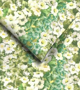 Alcea Wallpaper by Woodchip & Magnolia Green with Envy