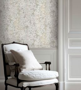 Alcea Wallpaper by Woodchip & Magnolia Grey Mist