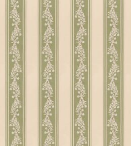 Aldbury Stripe Fabric by GP & J Baker Green