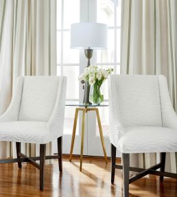 Alden Stripe Embroidery Fabric by Anna French Rose