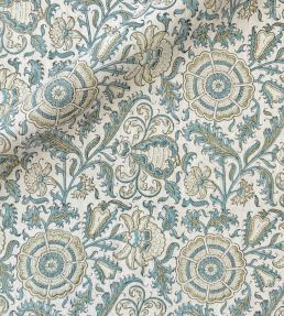 Alderose Fabric by Ian Sanderson Sea Lime