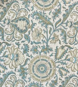 Alderose Fabric by Ian Sanderson Sea Lime
