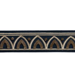 Alessia Velvet Border Trimming by Samuel & Sons Blue Lapis