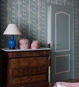 Alexandra Wallpaper by Sandberg Misty Blue