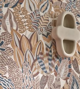 Alfabia Wallpaper by Casamance Acajou/Taupe