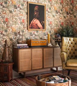 Algerian Tale Wallpaper by MINDTHEGAP Taupe/Red
