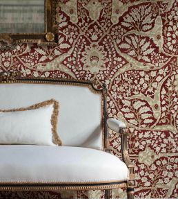 Alhambra 100 Wallpaper by Lewis & Wood Garnet