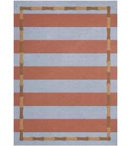 Layered Alice Crawley Bamboo Stripe rug Zen Blue ACSTBR180270 Zen Blue
