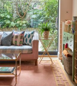 Layered Alice Crawley Indochine rug English Rose ACINMR180270 English Rose