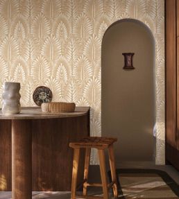 Tisaro Wallpaper by Casamance Latte