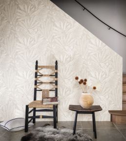 Aloe Wallpaper by Casamance Terracotta/Grege
