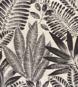Aloe Wallpaper by Casamance Noir/Grege