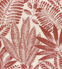 Aloe Wallpaper by Casamance Terracotta/Grege