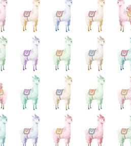 Alpaca Rebel Wallpaper by Rebel Walls Rainbow