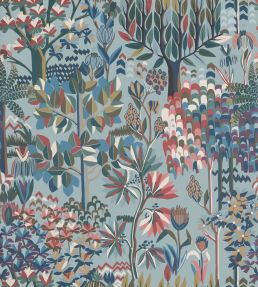 Alpine Wallpaper by Thibaut Spa Blue
