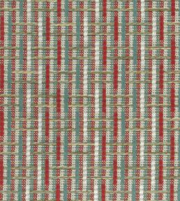 Altana Fabric by Nina Campbell Red/Aqua