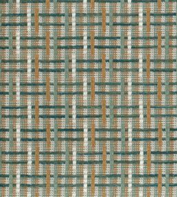 Altana Fabric by Nina Campbell Teal/Cinnamon