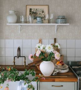 Alva Wallpaper by Sandberg Beige