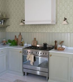 Alva Wallpaper by Sandberg Spring Green