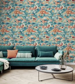 Amalfi Wallpaper by Ohpopsi Aegean Rust