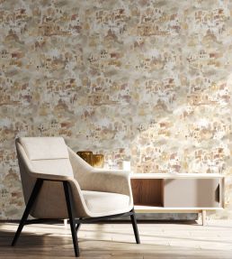 Amalfi Wallpaper by Ohpopsi Washed Clay
