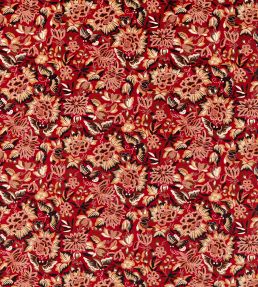 Amara Butterfly Fabric by Sanderson Cinnabar / Ink Black
