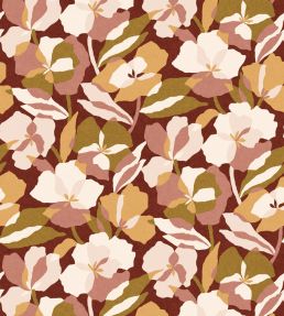 Amaryllis Wallpaper by Casamance Grenat/Blush