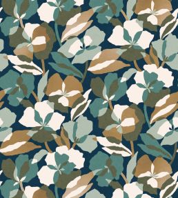 Amaryllis Wallpaper by Casamance Noir/Dore