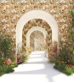 Amaryllis Wallpaper by Casamance Nude/Lichen