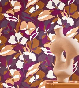 Amaryllis Wallpaper by Casamance Nude/Lichen