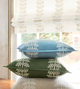 Amble Embroidery Fabric by Thibaut Flax