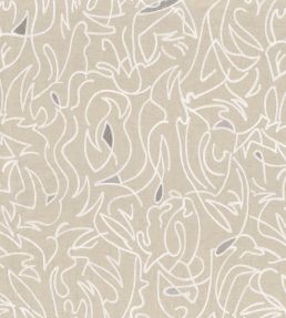 Anamorphose Fabric by Casamance Blanc