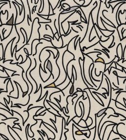 Anamorphose Fabric by Casamance Noir