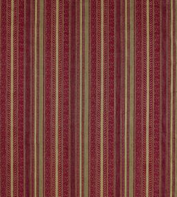 Andean Stripe Fabric by Zoffany Cochineal/Sage
